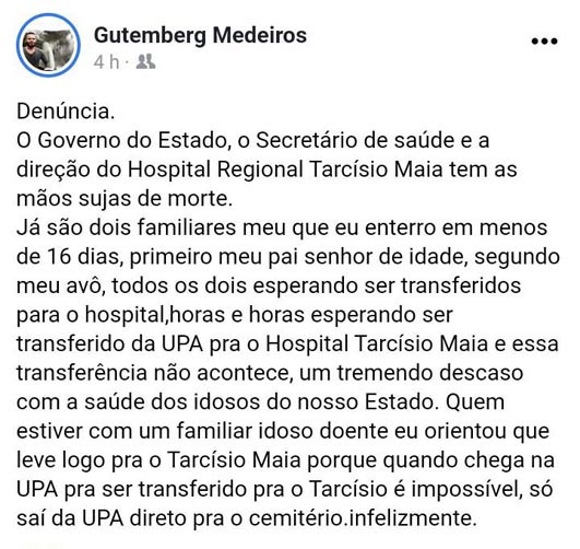 Imagem 1 -  Mossoró corre risco de perder os 10 leitos de UTI que conseguiu em dezembro